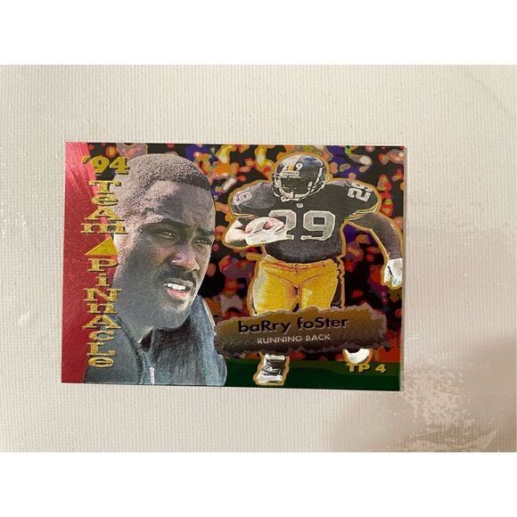 Barry sanders and Barry foster 1994 pinnacle sports card - Picture 3 of 4